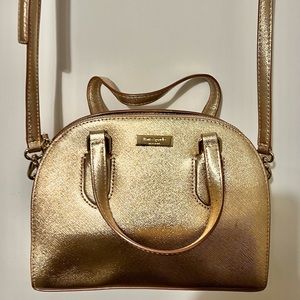 Kate Spade gold Crossbody used once light new.